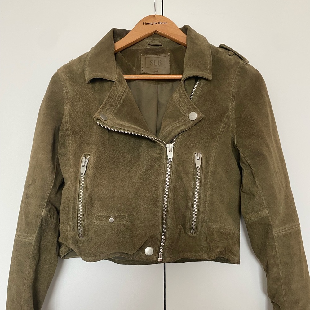 Green suede jacket